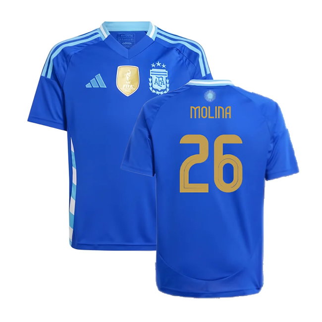 2024-2025 Argentina Away Shirt (Kids) (MOLINA 26)-SoccerKits Hub | Buy Soccer Jerseys Online